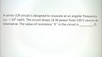A series LCR circuit is designed to resonate at an angular frequency, #jee , #neet , #lcrcircuit