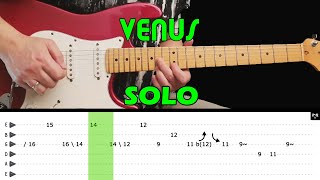 VENUS - Guitar lesson - Guitar solo (with tabs) - Shocking Blue - fast & slow Resimi
