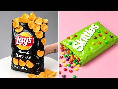 🍭 Lay’s & Skittles Candy Cake Paradise | Colorful & Satisfying Dessert Creations 🍰✨