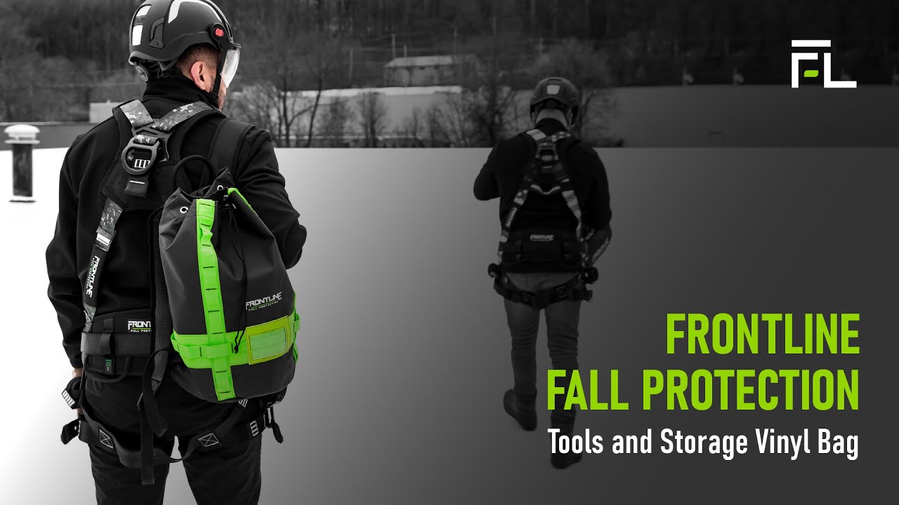 Frontline MPBAG50 Protección Contra Caídas Para Herramientas Y Bolsa De Vinilo De Almacenamiento | 6 Puntos De Anclaje Dentro De La Bolsa | Ligero Y De Material Que Absorbe La Humedad