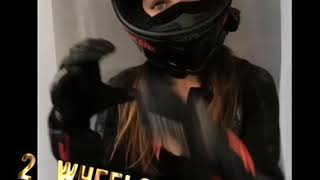 Ladies biker, motorcycle, stunt and riding motorcycles