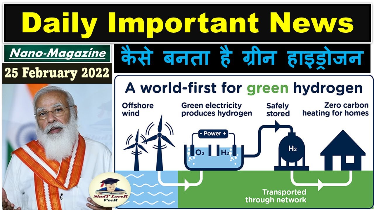 Daily Current Affairs 25 February 2022 | The Hindu, PIB News, Indian Express, Nano Magazine 