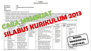RAGAM FORMAT PENYUSUNAN SILABUS KURIKULUM 2013 SERTA CONTOHNYA ~ Materi PPG Perangkat Pembelajaran