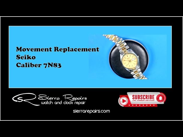 PQ８２７B セイコー 棒リン打ち Seiko Caliber 7N83 Movement Replacement | Sierra Repairs - YouTube