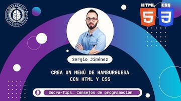 SocraTips - Crea un botón de hamburguesa con HMTL y CSS - SocraTech