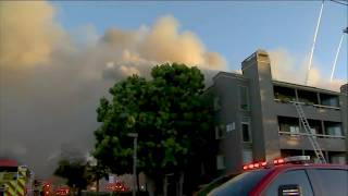 Foster City condo complex damaged by 6-alarm fire could collapse; had no fire sprinklers: officials
