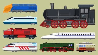 Trains for Kids - Railway Vehicles Transport | Part 1