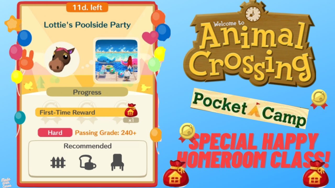 Special Happy Homeroom Class in Animal Crossing Pocket Camp!🏡🛠 YouTube