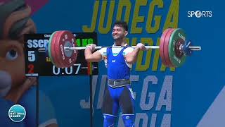 Subhash Lahre Weightlifter 154KG Clean & Jerk || 67KG Mens Category || National Games Gujarat 2022