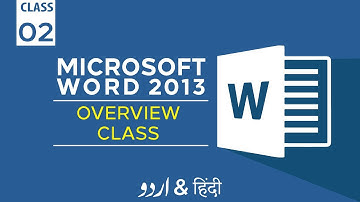 Ms Word Tutorial - Word 2013 - Overview of Microsoft Word 2013 in Urdu and Hindi
