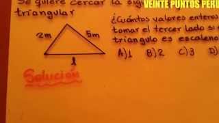 EXISTENCIA DE UN TRIÁNGULO PROBLEMA EXISTENCIA DE UN TRIÁNGULO PROBLEMA