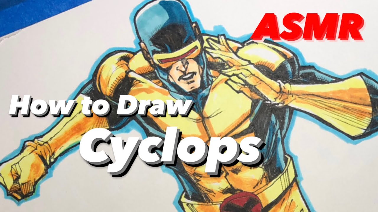 Teach Me To Draw Cyclops From The Original X-Men ASMR - YouTube