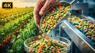 From Farm to Freezer: Mixed Vegetable Processing Line (No Talking, 4K) screenshot 3