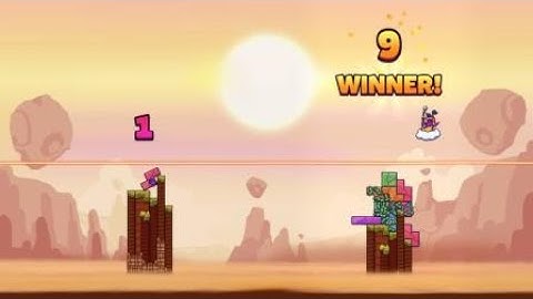 Tricky Towers - Trying to defy gravity with vine tricks in Puzzle Normal