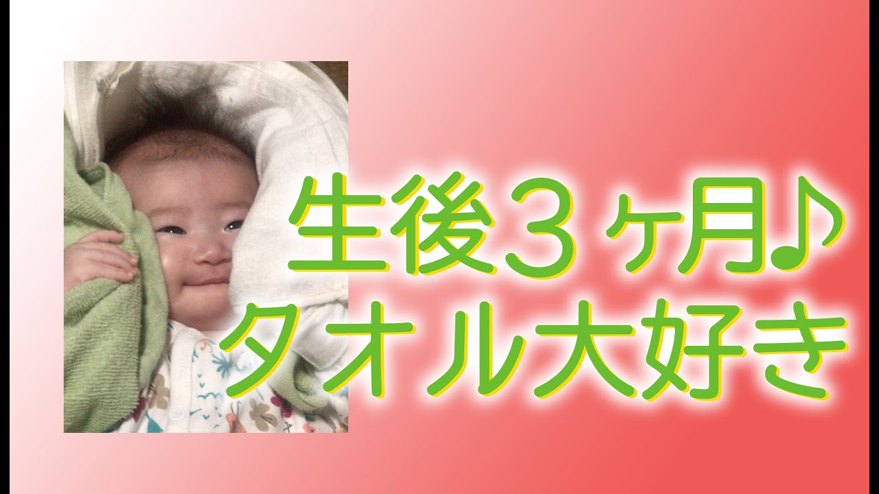 赤ちゃん タオルが大好きではがしてもはがしても顔にかけてフガフガしたい たまちゃんです 生後3ヶ月 Youtube