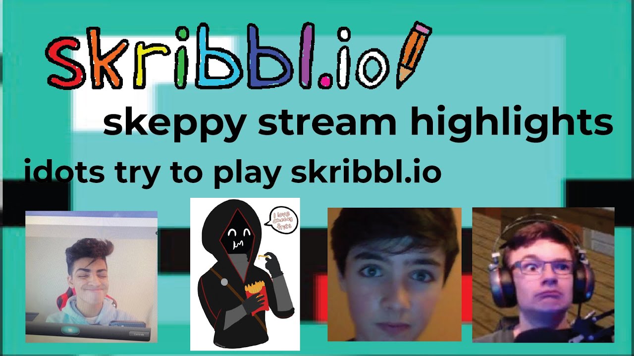 Skeppy, BadBoyHalo, Spifey, and a6d (Try To) Play Skribbl.io