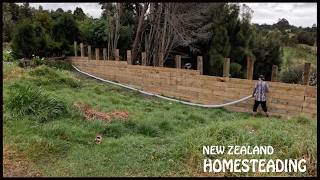 Another step closer to a retaining wall on our New Zealand homestead