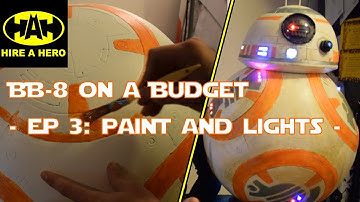 BB-8 on a Budget Tutorial - Episode 3 - Paint and Lights - FREE TEMPLATES IN DESCRIPTION!
