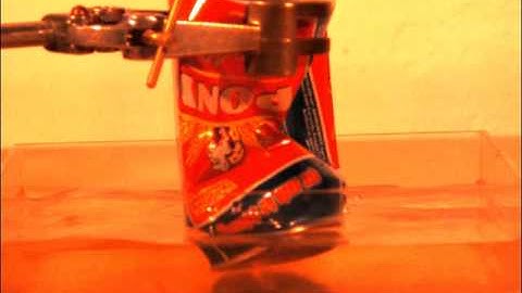 Imploding can experiment (slow motion)