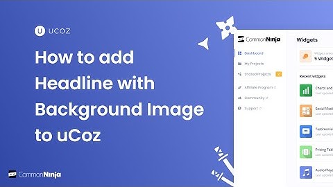 How to add a Headline with Background Image to Ucoz