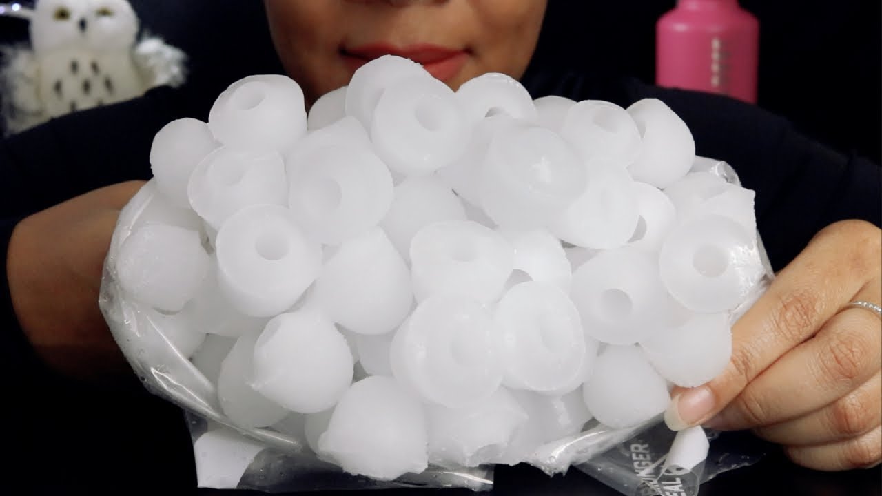 ASMR CLOUDY CARBONATED IGLOO ICE CLUSTER /JUST BITES @