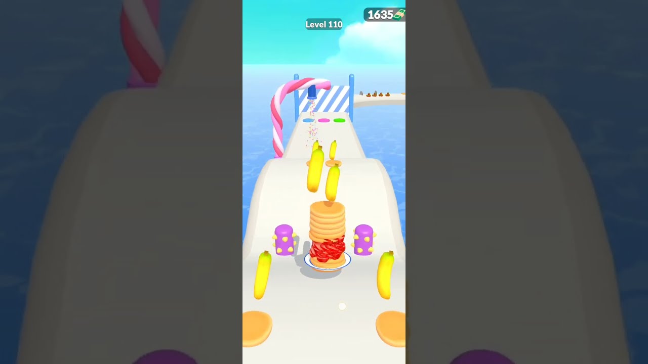 Pancake Run Max Levels 106-110 🍔🍓🍒🍎🍌🥝🍅 🍇🍍All Levels Gameplay walkthrough  Android iOS New Update
