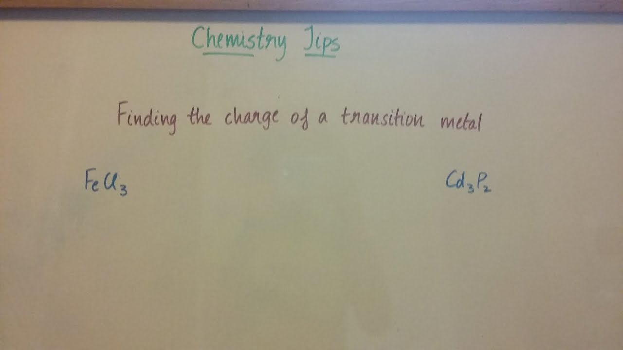 How to find the charge of a transition metal - YouTube