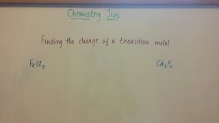 How to find the charge of a transition metal