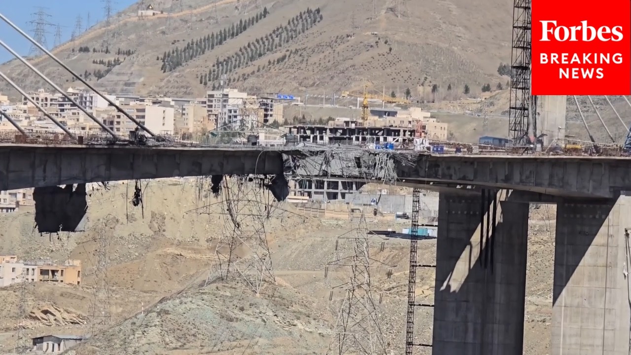U.S. Airstrikes Severely Damage Iran's B1 Bridge In Karaj