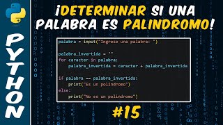 How to Determine if a Word is a Palindrome in Python | #15