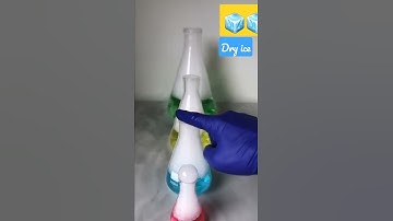 interesting experiment from dry ice #experiment #chemistry #dryice | Shorts