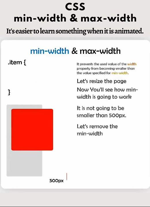 Max min width css youtube