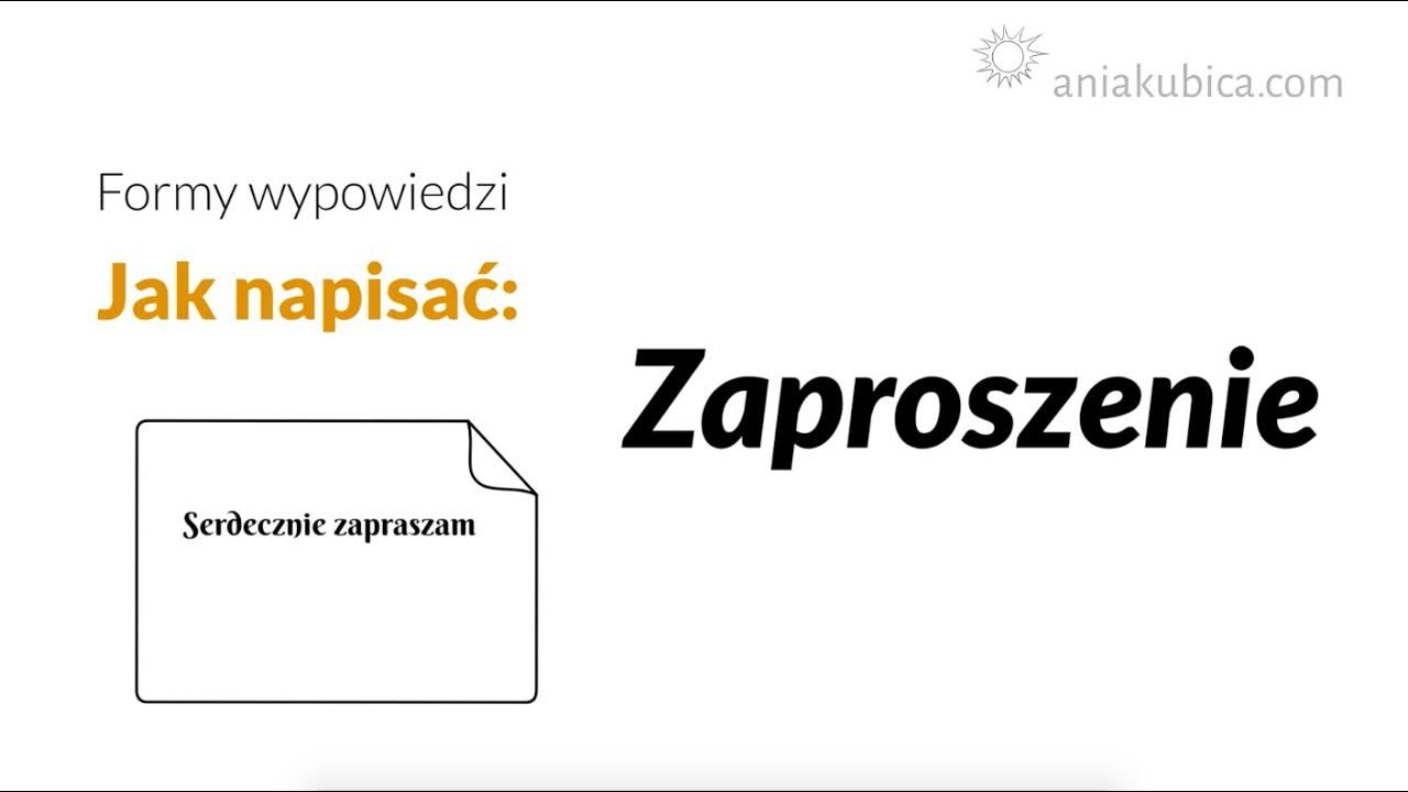 Zaproszenie (z przykładami)