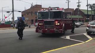 FDNY ENGINE 268 and {SOON AS REPLACEMENT by the FDNY LADDER 137} Returning to Far Rockaway Quarters.