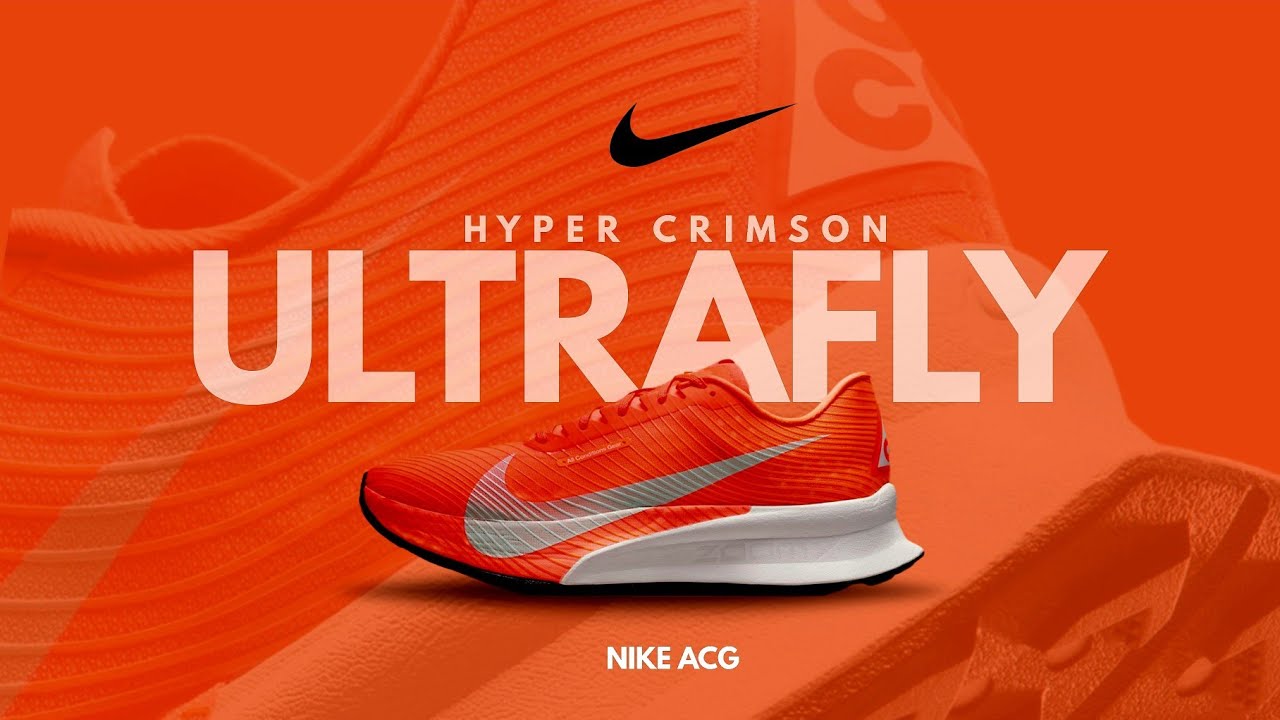 Кроссовки Nike ACG Ultrafly Trail HYPER CRIMSON 2026: официальный внешний вид и дата релиза.