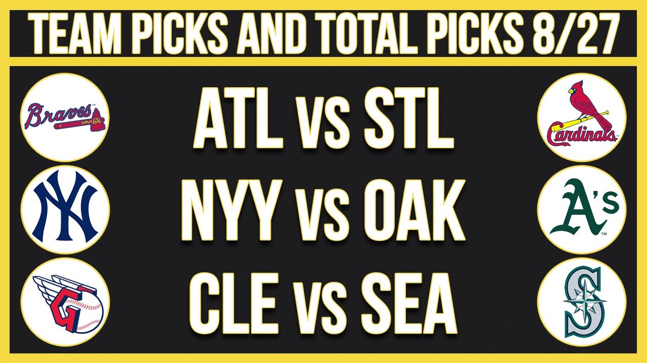 FREE MLB Picks and Predictions Today 8/27/22 Baseball MLB Betting Tips