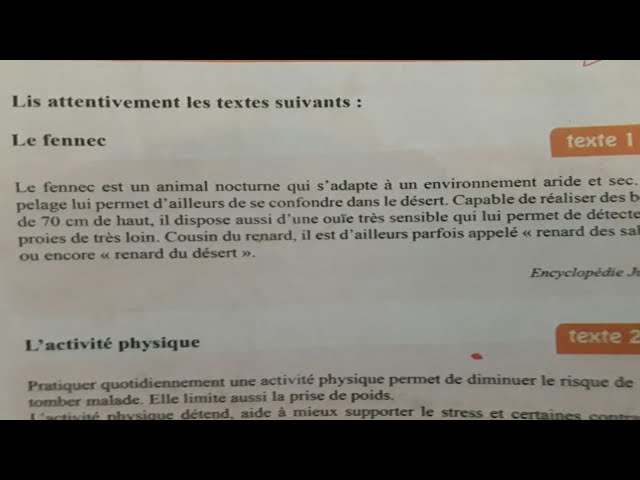 كتاب الفرنسية أولى متوسط ص 56و 57 séquence 3