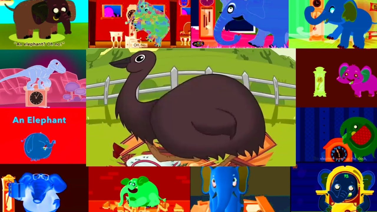 🎶 Hickory Dickory Dock Elephant And Emu + More Funny Animals 🎶✨💥