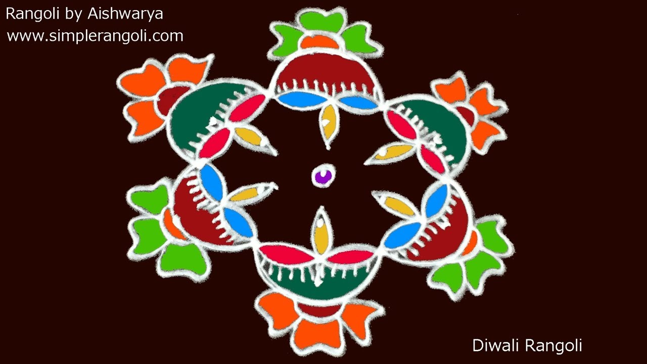 5×3 Beautiful Diwali Rangoli Dikhaiye
