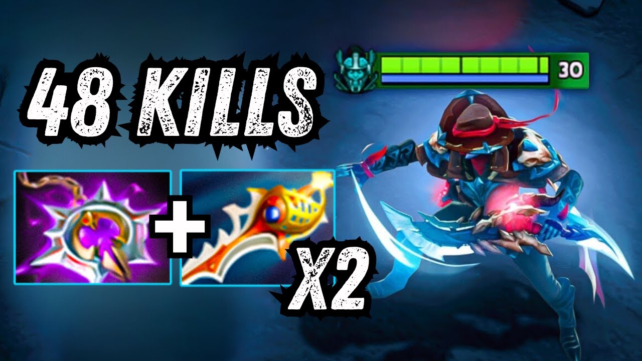 No Mercy 4K Crit One Shot Phantom Assassin 48Kills x2 Divine Rapiers ...