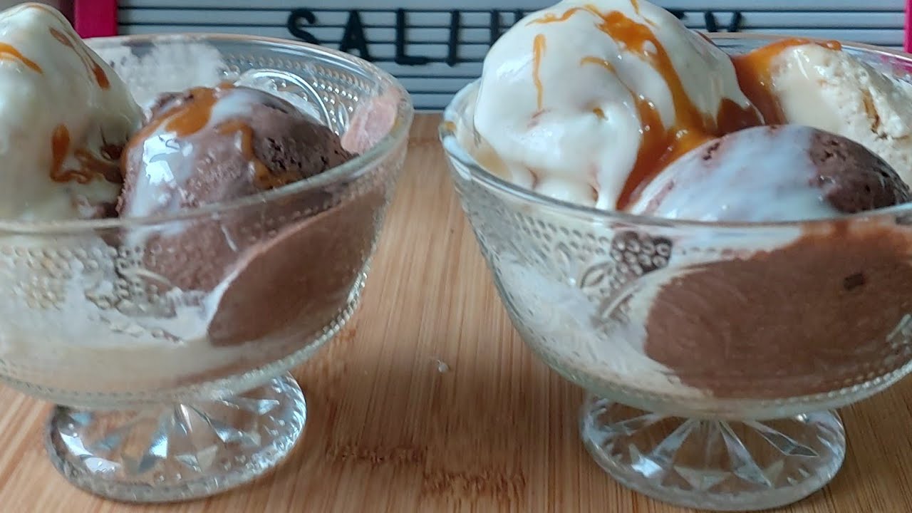 Ice cream 2 ingredients 3 parfums كلاص أو ايس كريم بمكونين و ثلات نكهات