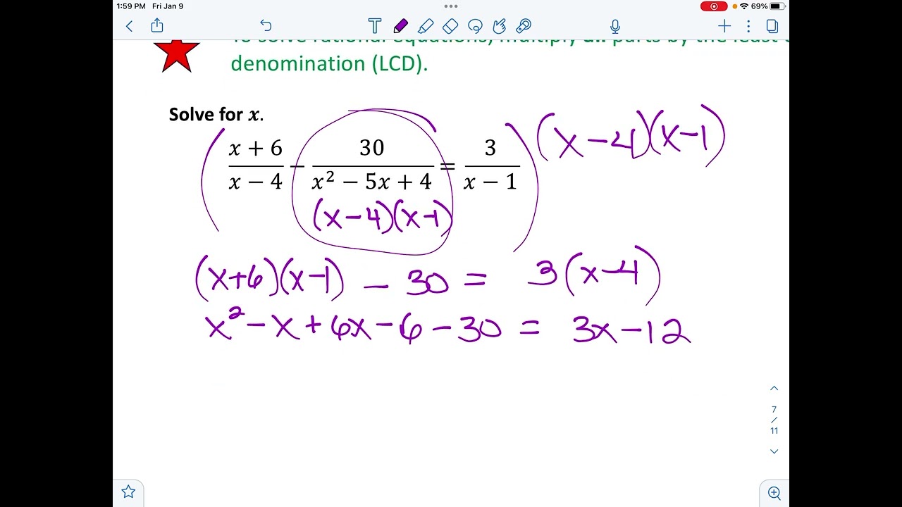 Solving Rational Equations