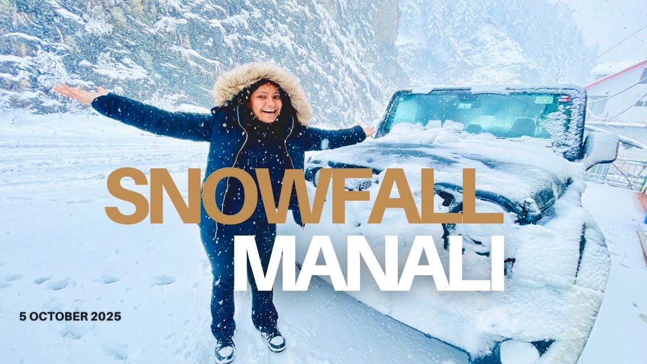 Season’s First Snowfall in Manali Himachal Pradesh | October 2025 | Winter Begins | Live Snowfall