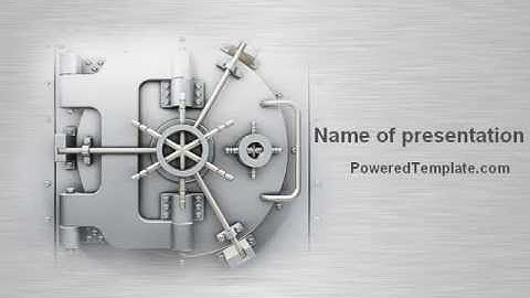 Bank Safe PowerPoint Template by PoweredTemplate.com