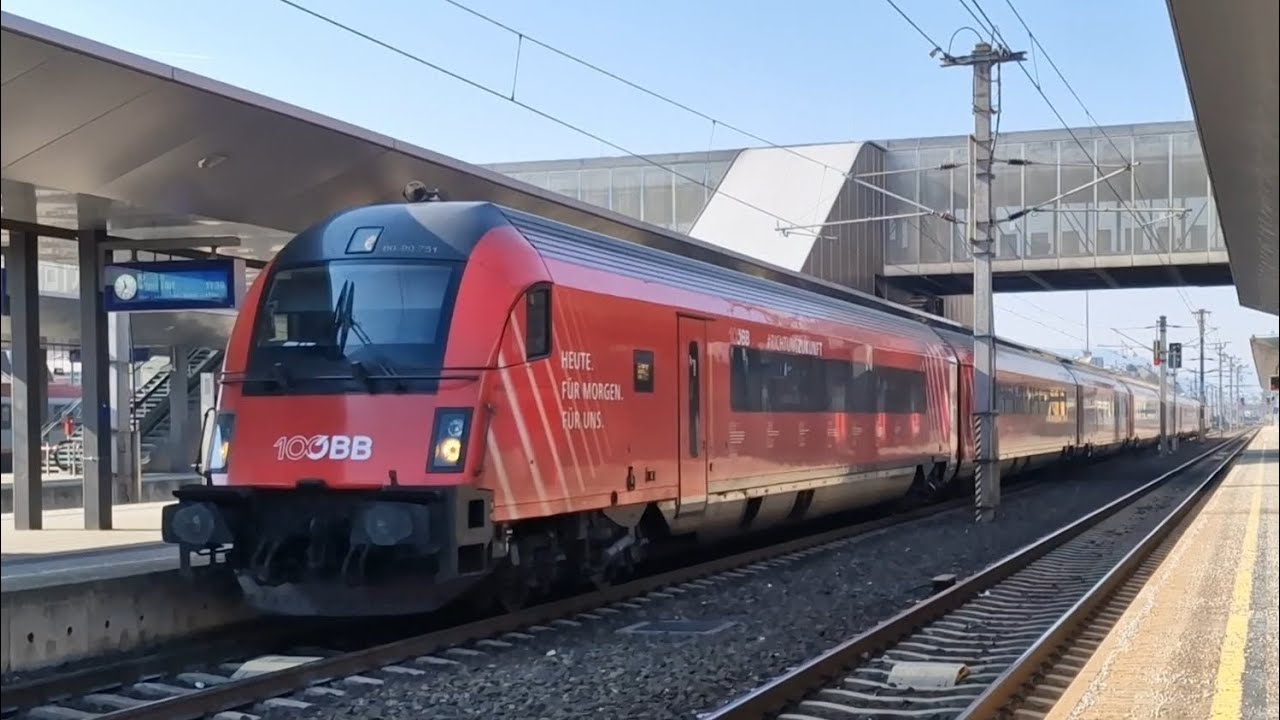 Einfahrt ÖBB RJ 536 Lienz - Wien Hbf in Klagenfurt Hbf (22.02.2025 ...