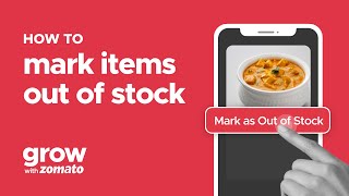 How to mark an Item Out of Stock | Grow With Zomato screenshot 5