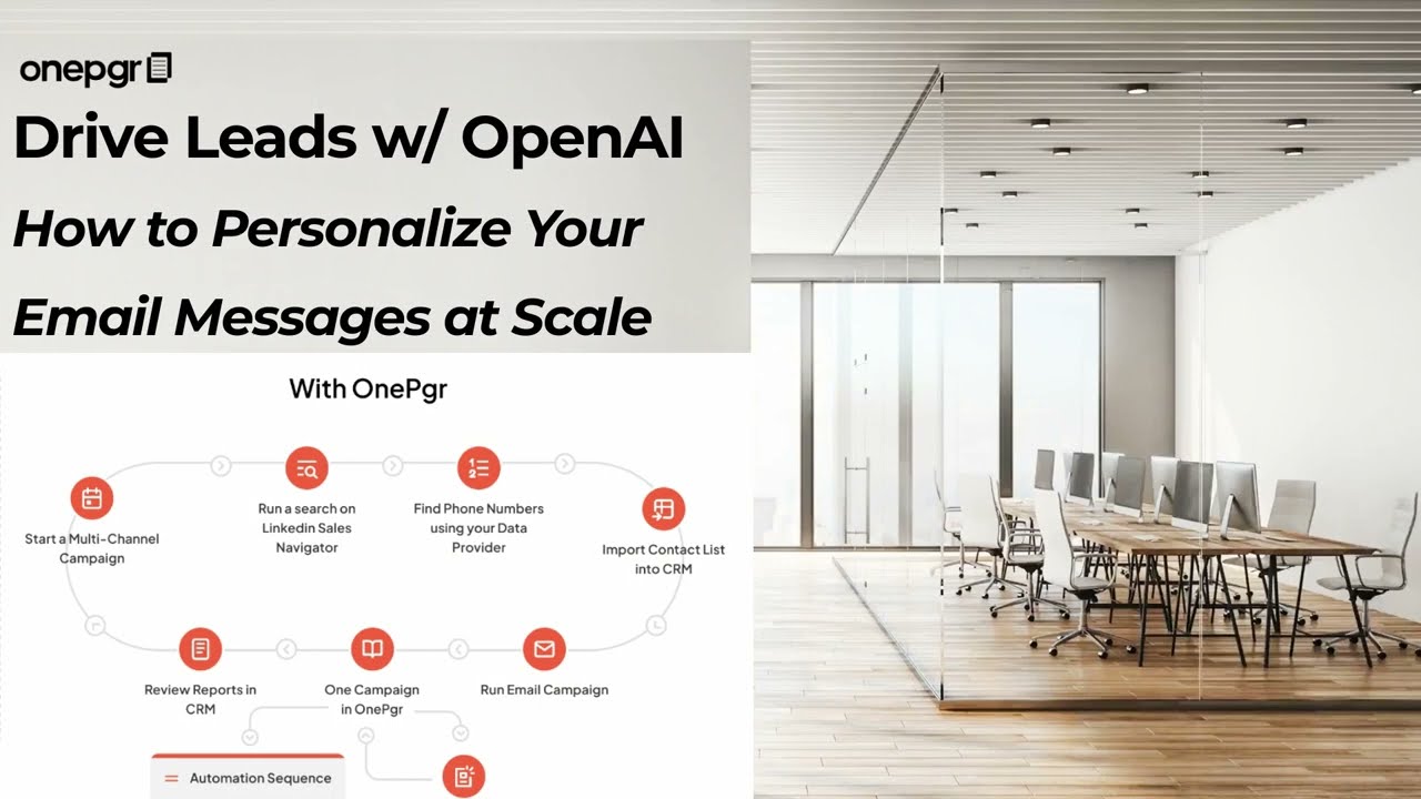 OnePgr Sales Engagement w  OpenAI   How to Personalize Your Email Messages at Scale