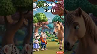 Learning for Kids 🦓🐴 | Zebra and Horse Animal | Learn Animal Names | Kids Shorts
