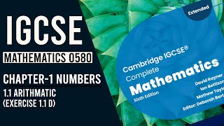 IGCSE || Mathematics 0580 || Chapter-1 Numbers || Arithmetic