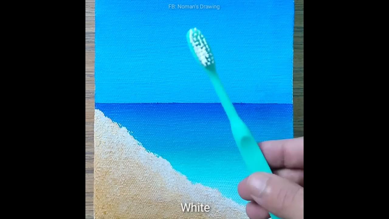 Acrylic Painting Techniques With Toothbrush #shorts #painting